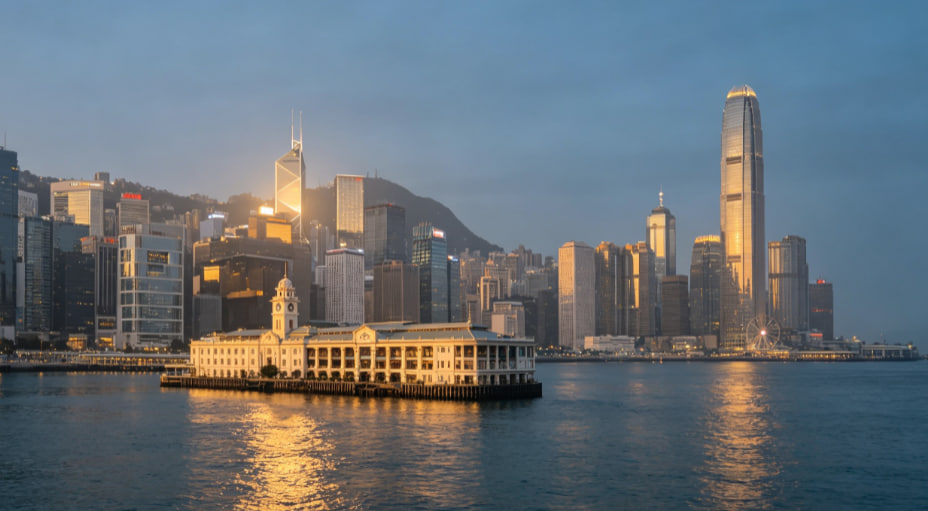 香港海港日落小輪