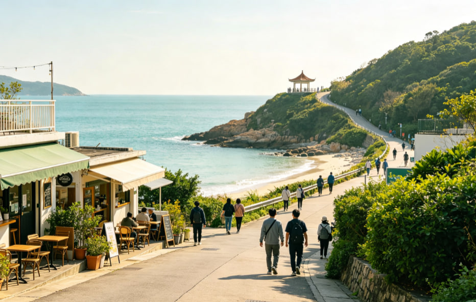 南丫島村路與海岸
