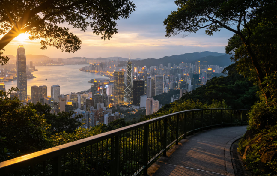 太平山頂俯瞰香港